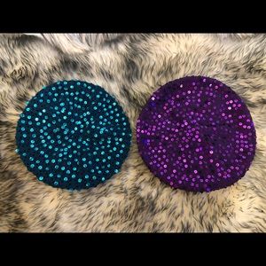 Two Sequin Berets from Forever 21 *bundle*